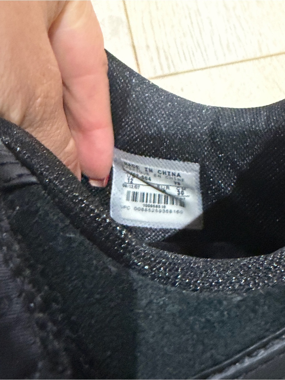 Nike Men’s Black Suede Snake-Trim Sneakers with Gum Sole - Picture 2 of 7